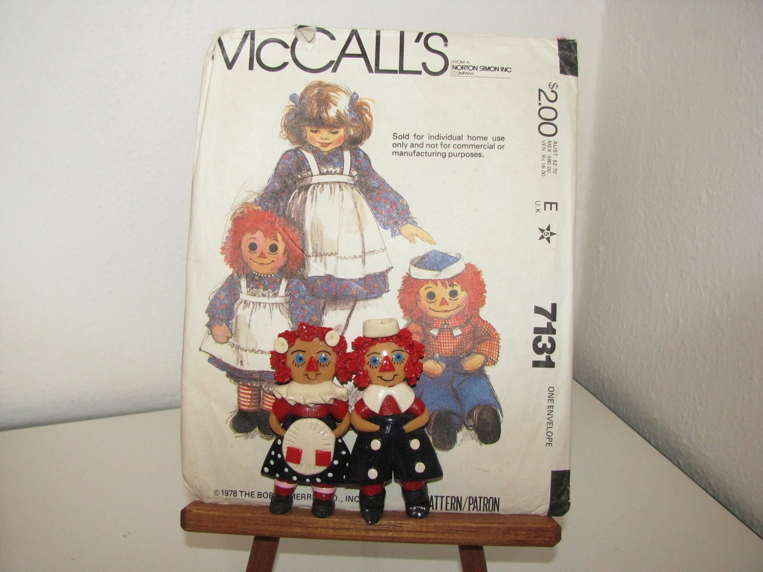 Vintage Raggdy Ann and Andy Pattern and Ornaments