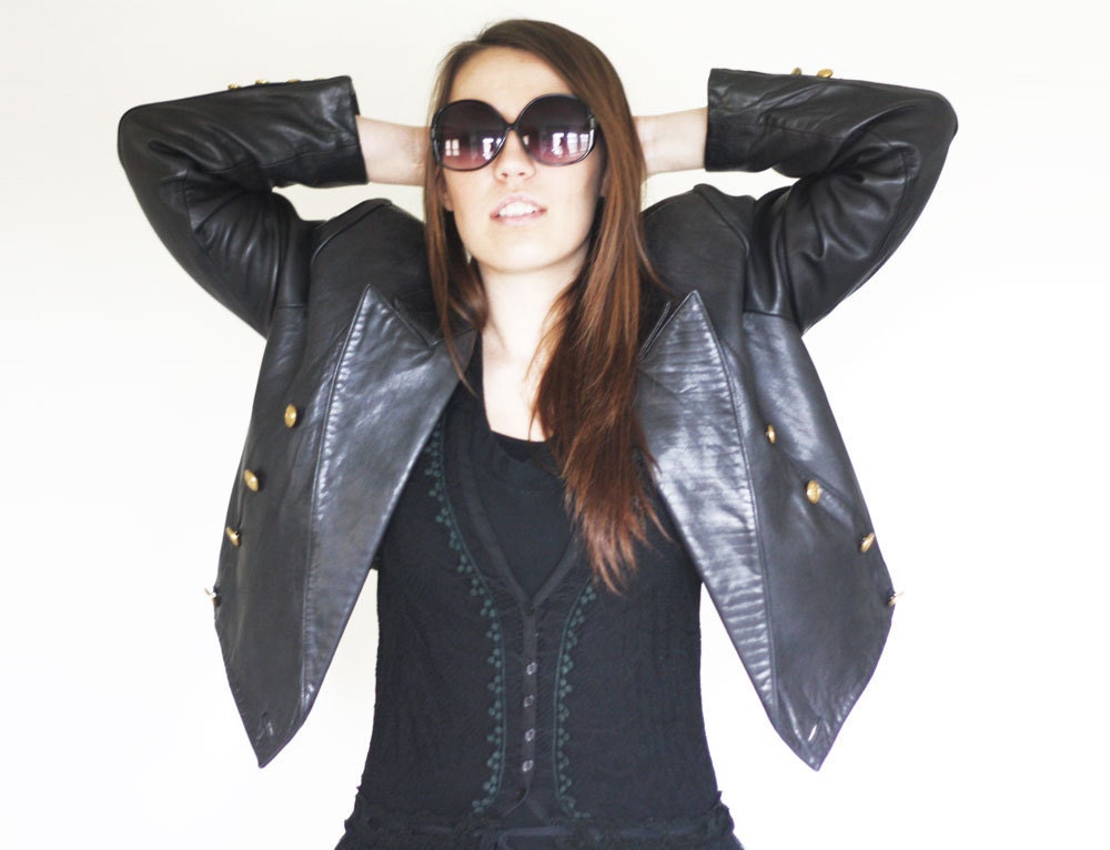 Haute Leather 80s Andrew Marc Rock n Roll Biker Jacket