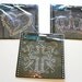 DESTASH 3 Iron On Transfers - Rhinestone Fashion Fusion Appliques Crown, Heart, Cross