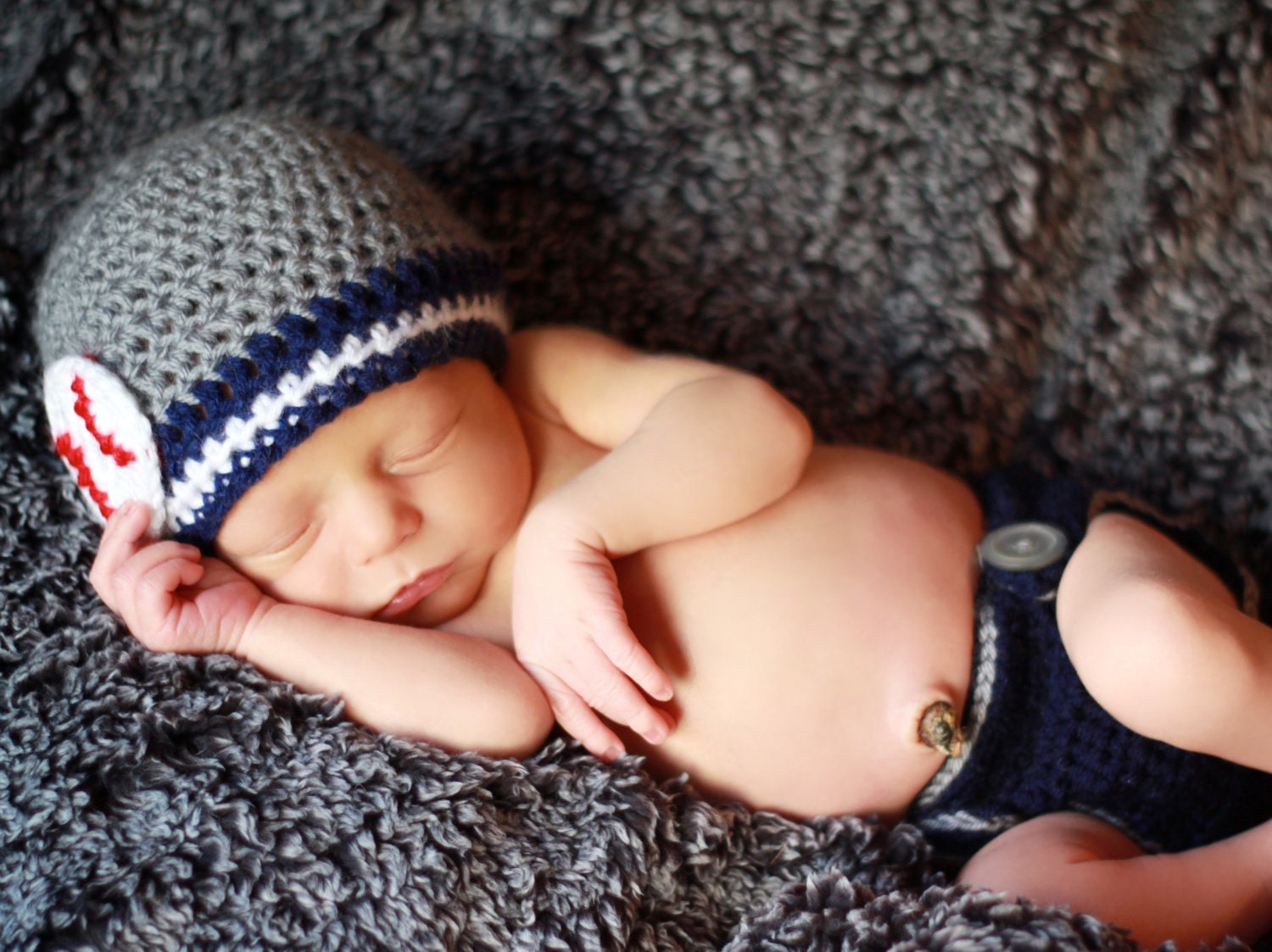 Crochet Newborn Diaper Cover and Team Colors Beanie Photo Prop. (choose your own team) featured in New York Yankees (MLB)