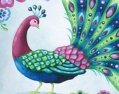 Peacock 2 Art Print 8 X 10