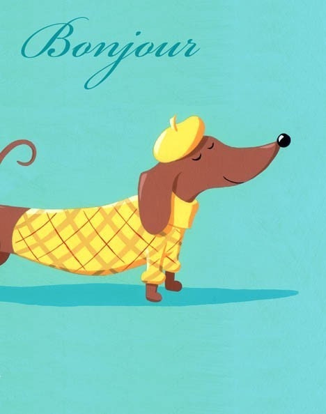 French Pooch Art Print