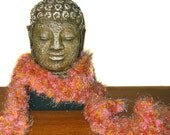 Candylicious Knit Scarf / Gift for Women or Girls / Tangerine Orange Honeysuckle Pink Yellow