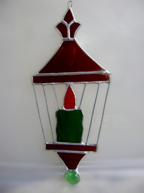 Ship Beacon Candle Lamp Stained Glass Gothic Birthday Fathers Day Easter Christmas Victorian Pagan Yule Valentines Solstice