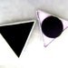 Pink Triangle Black Triangle Stained Glass Pendant Ornament Gay Pride Mothers Day Easter Valentines Wedding Favors Birthday Coming Out Gift