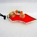 Orange Tangerine Glass Pendant Necklace Jewelry Mothers Day Christmas Gift Spring Easter Birthday Valentines One of a Kind
