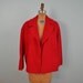 vintage swing jacket 60s short red XL