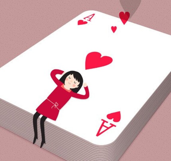 Ace of love print 8 x 11.5