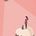 Muffin print Pink sugar rain girl cat - Sugar rain over the cupcake Print 8 x 11.5