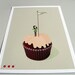 On the summit of the Cupcake Print 8 x 11.5 - girl in greens climbing a mountain muffin