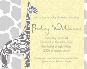 Presley- Custom Giraffe Baby Shower Invitation - PRINTABLE INVITATION DESIGN