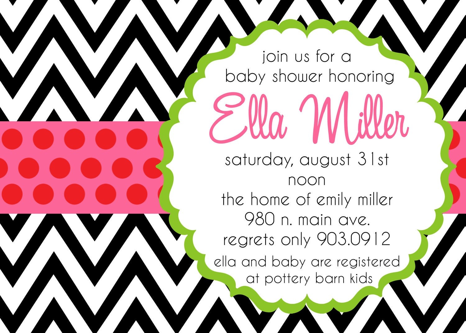 Ella- Custom Baby Shower Invitation