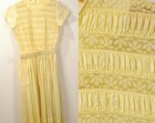 Vintage Yellow Lace Dress