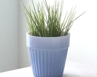 Blue Hazel Atlas Flower Pot