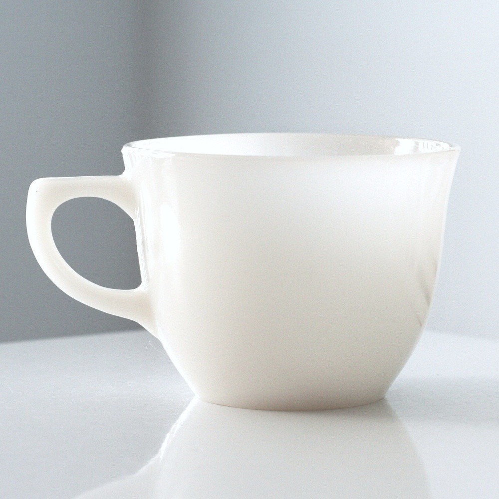 Fire King Milk Glass Ransom Teacup