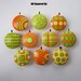 Set of 4-Yellow, Green, Orange DRAWER KNOBS- Mix and Match-You choose which designs