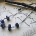 Navy Blue Necklace, Iolite Freeform Nugget Necklace, Indigo Necklace, Boho Necklace, Extra Long Necklace