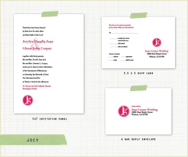 JOCY Wedding Invitation and RSVP Set