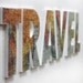 TRAVEL decor letters, wall feature inspirational word