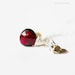 Personalized ,Custom Birthstone Initial Necklace-January birthstone, Garnet, pearl necklace,all Sterling Silver,custom initial,Monogrammed