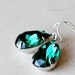 Emerald Green Earrings, Vintage Earrings,Estate Style,Mother's Day Jewelry,Wedding,Everyday Jewelry, Gift for Her,Gift for Mom