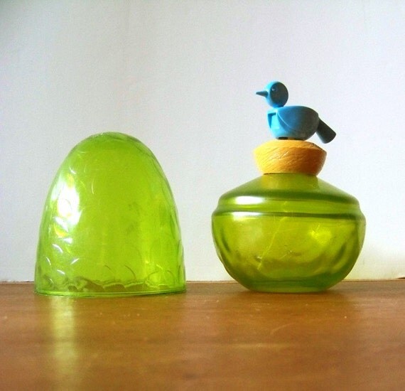 Vintage Avon Bird and Egg Perfume Bottle by epoca on Etsy