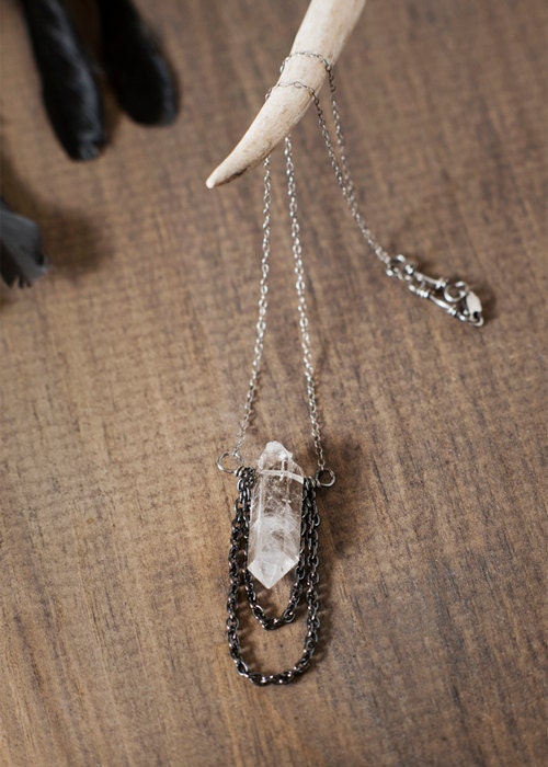 Crystal Chain Necklace - by Bark Decor