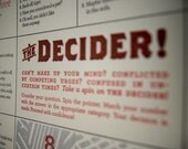 The Decider - A Letterpress Novelty