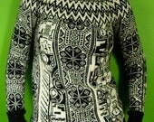 robot pixel mash-up  fair isle sweater