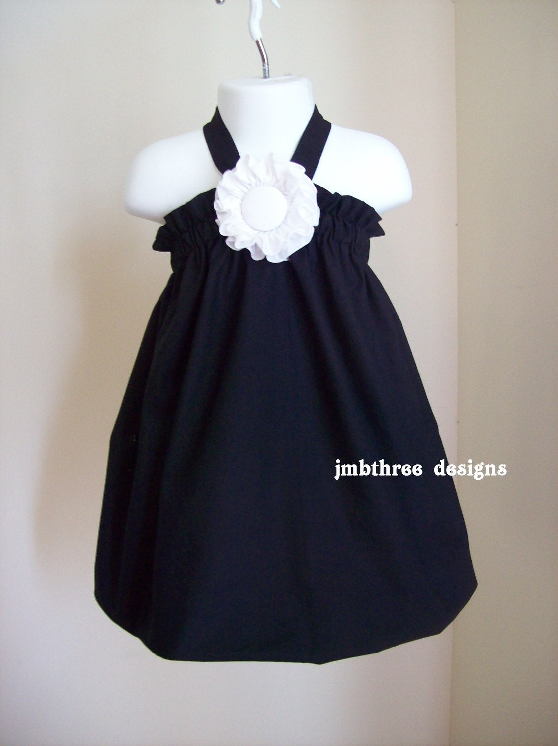 New Tuxedo Black Halter Top/Dress Toddler Infant Sundress size 0-3m-8y