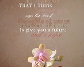 Orchid With Verse from Jeremiah - 8x10 Photo Print