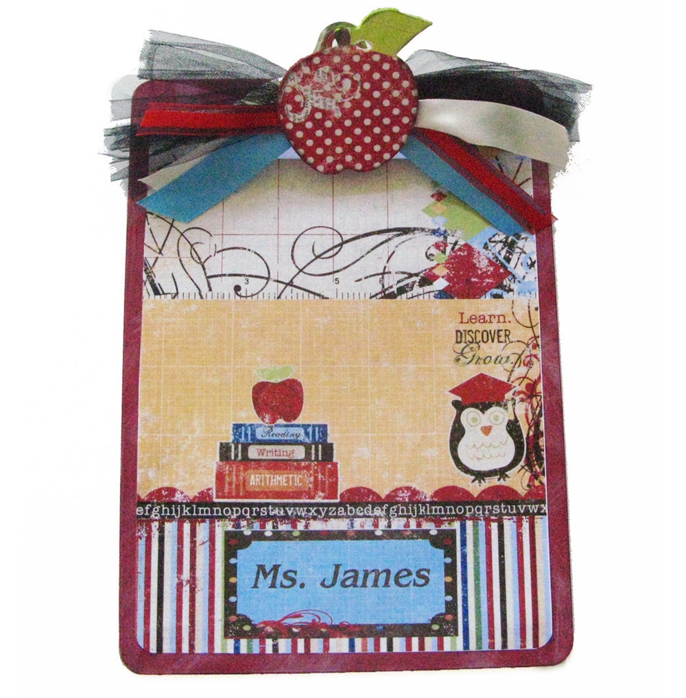 Teacher Personalized Clipboard School Days by FancyFramesBoutique