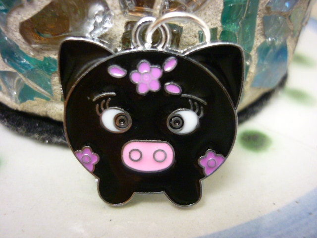 Piggy Enamel Pendant