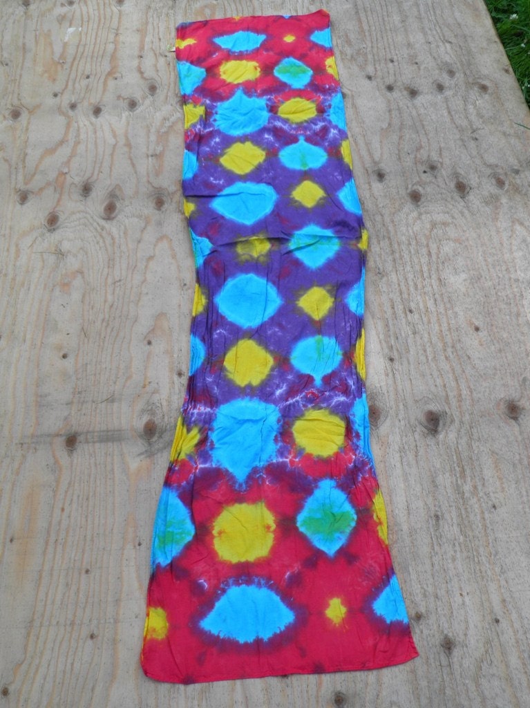 Cosmic Rift Tie Dye Bandanna / Scarf / Tapestry (15 x 60 Inches) (One of a Kind)