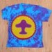 Purple and Blue Mushroom Tie Dye T-Shirt (Fruit of the Loom Size XL) (One of a Kind)