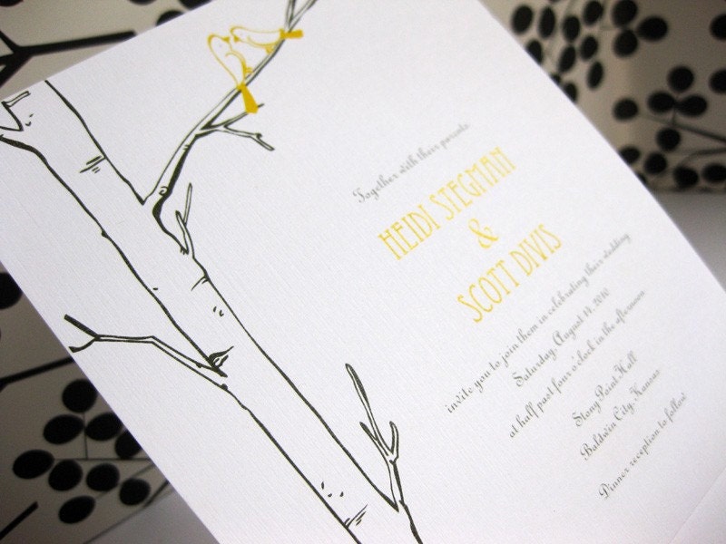 Winter Aspen Tree Wedding Invite