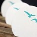 Turquoise Seagulls - Letterpressed Paper Coasters