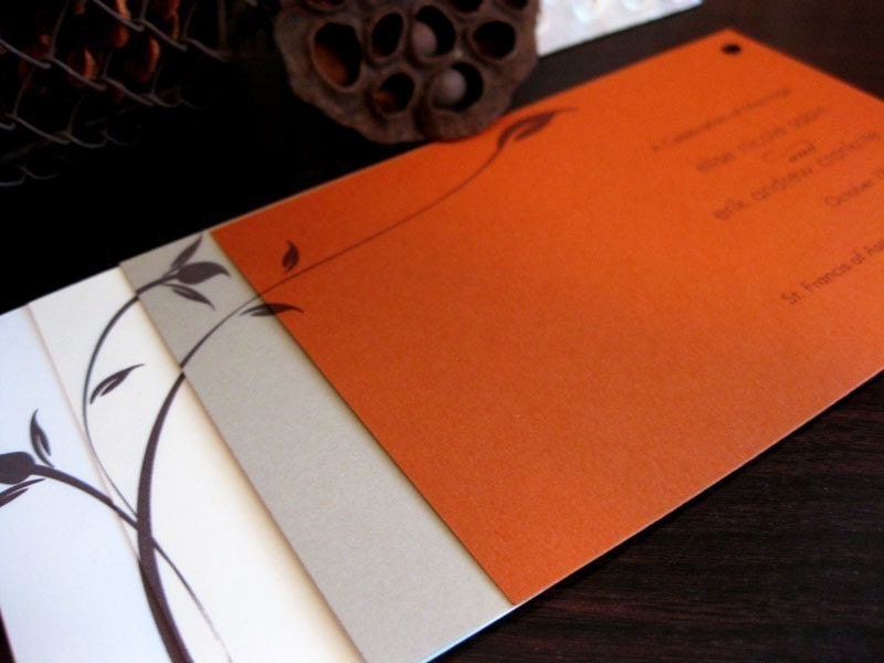 Floral Vine Swivel Wedding Programs