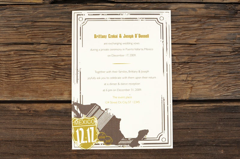 Travel Destination - Wedding Invitation Set