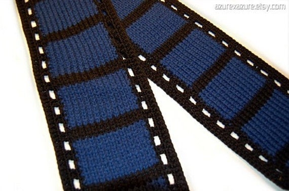 PATTERN - The Film Geek Filmstrip Scarf (PDF Data)