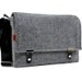 Large camera messenger bag - gray herringbone tweed