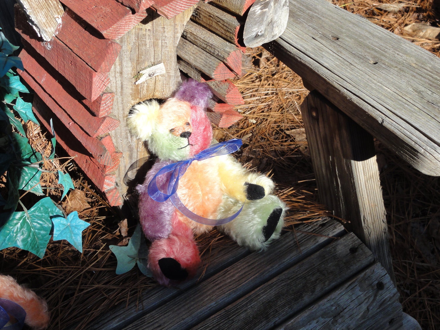 Rainbow Bear Mohair Artist Collectible 2