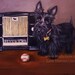 Custom VINTAGE Pet Portrait Still Life Dog Painting by LARA 8x10