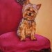 Custom VINTAGE Pet Portrait Still Life Dog Painting by LARA 8x10