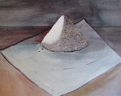Flour Mound, original watercolor painting