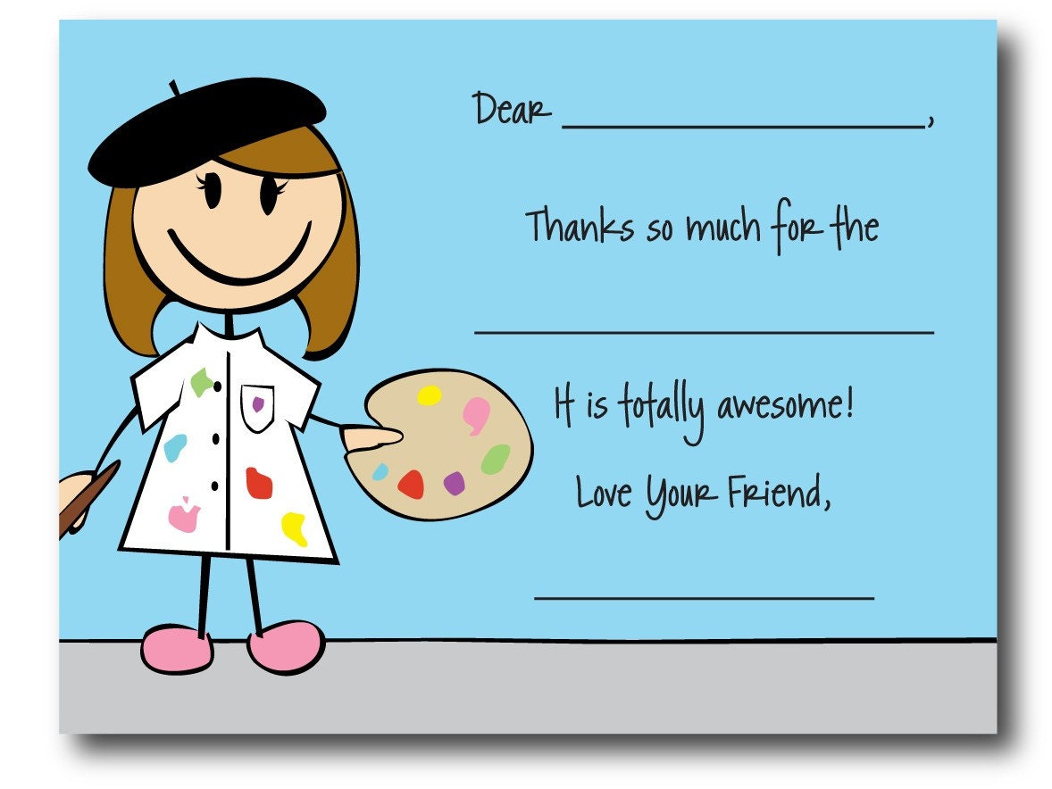 Artist Fill-in-the-Blank Thank You Cards, Set of 10
