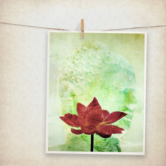 Buddha and lotus - 10x8" fine art print