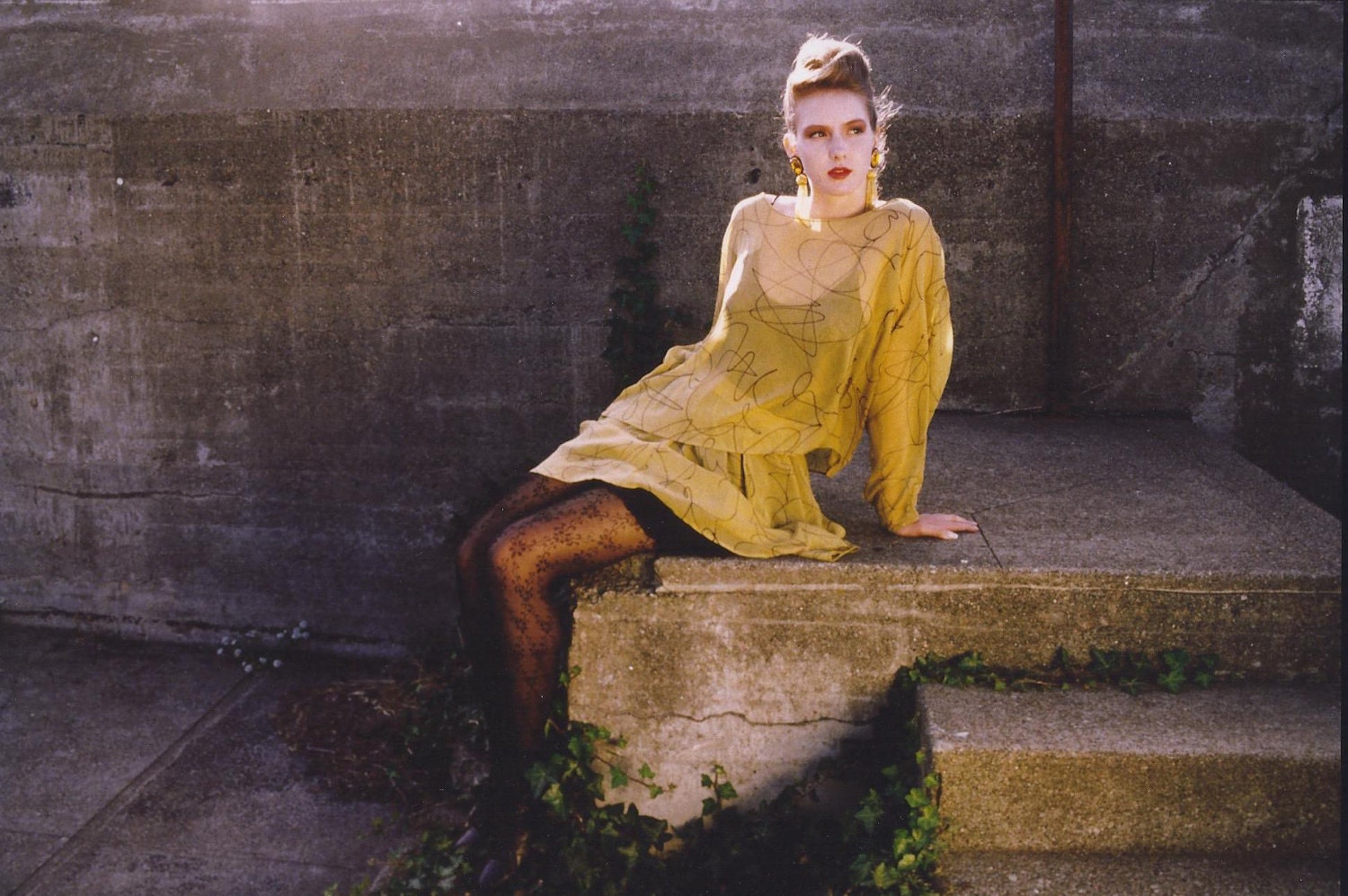 Silk Summer Dinner Dress In Hand Painted Chiffon For Graduation, Cocktails and Weddings