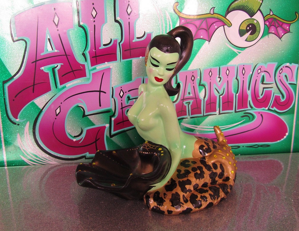 MADE to ORDER Ceramic Zombie Nude Mermaid Decorative Bust