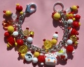 CLEARANCE SALE ... Chinese Themed Lamp Work Charm Bracelet